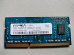 Laptop geheugen Elpida 2GB 1Rx8 PC3-12800-11-10-B2, Computers en Software, RAM geheugen, Gebruikt, DDR3, Ophalen of Verzenden