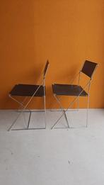 Set van 2 vintage design stoelen, Hybodan, Haugesen, Huis en Inrichting, Stoelen, Twee, Ophalen of Verzenden, Metaal, Nvt