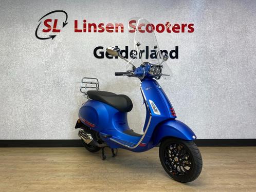 Vespa Sprint S E5 45 km/h Mat Blauw 2022, Fietsen en Brommers, Scooters | Vespa, Zo goed als nieuw, Overige modellen, Maximaal 45 km/u