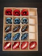 16 kerstballen/hangers, 7 oranje/rood, 6 blauw, 3 grijs, Ophalen of Verzenden, Zo goed als nieuw