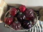 Diversen decoratieve glazen ballen, paars en rood, Ophalen of Verzenden