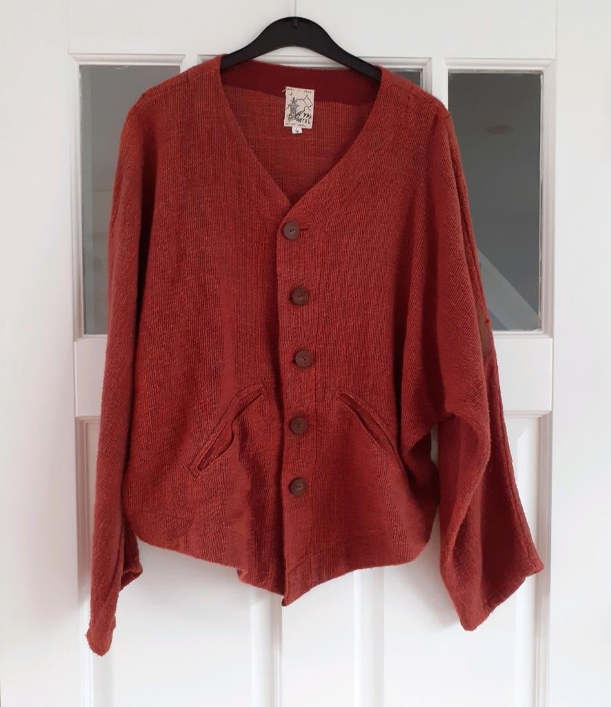 Yak hotel Nepal jasje van geweven katoen maat M, Kleding | Dames, Grote Maten, Zo goed als nieuw, Trui of Vest, Oranje, Ophalen of Verzenden