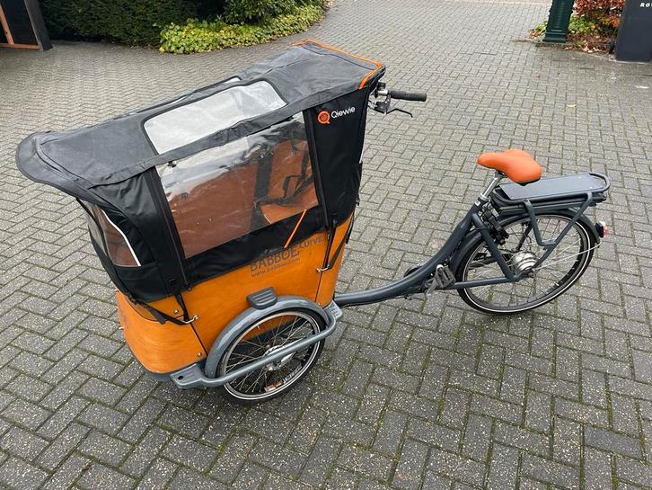 Babboe Curve E bakfiets, Fietsen en Brommers, Fietsen | Bakfietsen, Gebruikt, Overige merken, 4 kinderen of meer, Elektrisch, Huif