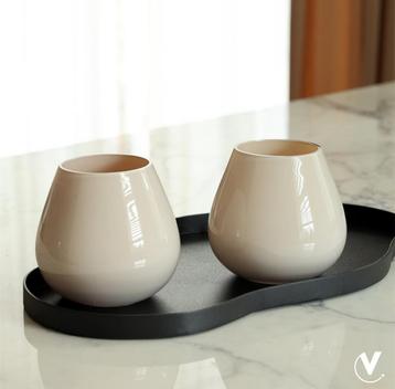 Kaarshouder Tasman XS ivory Ø12,5 x H11,5 - Vase The World beschikbaar voor biedingen