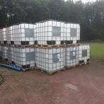 IBC vaten met houten pallet te koop, Tuin en Terras, Regentonnen, 150 liter of meer, Ophalen, Zo goed als nieuw, Kunststof