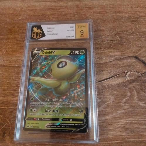 Celebi V - Chilling Reign - BCG 9 Mint, Hobby en Vrije tijd, Verzamelkaartspellen | Pokémon, Zo goed als nieuw, Losse kaart, Ophalen of Verzenden