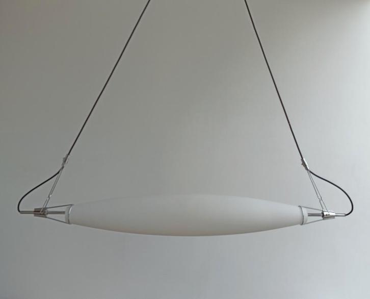 Solzi Luce Zeppelin hanglamp, Huis en Inrichting, Lampen | Hanglampen, Zo goed als nieuw, 75 cm of meer, Glas, Metaal, Ophalen of Verzenden