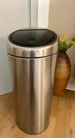 Brabantia 30 liter zilver soft touch, Ophalen, Zo goed als nieuw, Rvs, 50 tot 75 cm