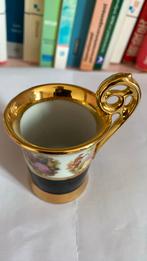Antieke Rieber Bavaria Porseleinen Beker met Gouden Details, Ophalen of Verzenden