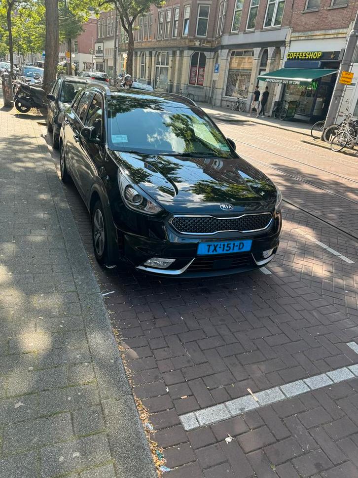 Kia Niro 1.6 GDi Hybrid 141pk Dct6 2018 Zwart, Auto's, Kia, Bedrijf, Niro, Hybride Elektrisch/Benzine, Volledig hybride, A, SUV of Terreinwagen