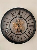 Grote Wandklok met Tandwielen, Huis en Inrichting, Woonaccessoires | Klokken, Ophalen, Zo goed als nieuw, Analoog, Wandklok