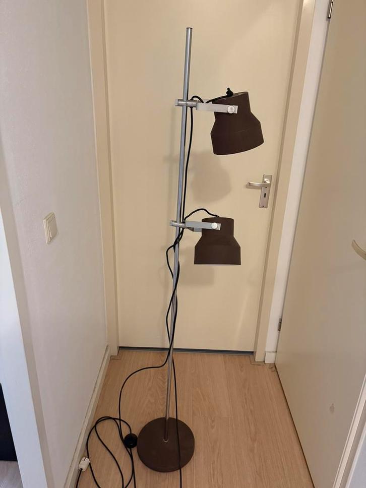 Dijkstra vintage vloerlamp bruin dutch design, Huis en Inrichting, Lampen | Vloerlampen, Gebruikt, 150 tot 200 cm, Metaal, Ophalen