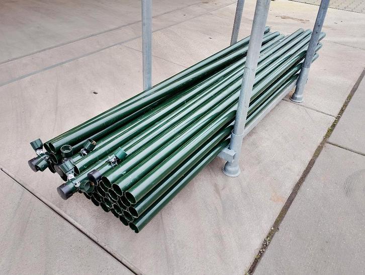 Ca. 110 Meter Gebruikt Gaashekwerk 180cm Hoog Groen, Tuin en Terras, Tuinhekken en Hekwerk, Gebruikt, Gaashekwerk, IJzer, Ophalen