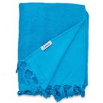 2 grote Lantara Hamam doeken/badlakens met badstof 180-93 cm, Ophalen of Verzenden, Zo goed als nieuw, Blauw, Overige typen