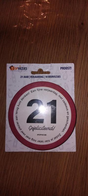 bierviltjes 21 jaar 10 stuks beschikbaar voor biedingen