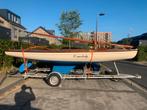 16M2 Bm er polyester en houten dek en goede wegtrailer, Watersport en Boten, Open zeilboten, Ophalen, Gebruikt, Overige typen