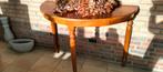 sidetable halfrond. in nieuwstaat., Huis en Inrichting, Tafels | Sidetables, Ophalen, 100 tot 150 cm, Teakhout, Zo goed als nieuw