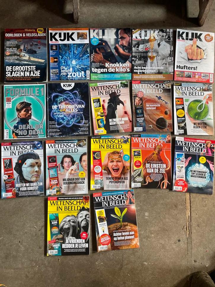 Tijdschriftenpakket: Wetenschap, Historie, Formule 1, Boeken, Tijdschriften en Kranten, Gelezen, Wetenschap en Natuur, Ophalen of Verzenden