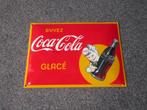 COCA COLA EMAILLE RECLAMEBORD, Verzamelen, Ophalen, Zo goed als nieuw, Reclamebord