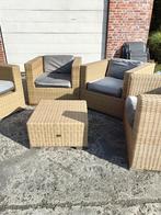 Mooie wicker loungeset - 4 persoons, Ophalen, 4 zitplaatsen, Gebruikt, Loungeset
