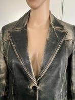 E778 Echt-leren jasje maat XS=34 blazer colbert jas leer, Kleding | Dames, Zwart, Ophalen of Verzenden, Zo goed als nieuw, Jasje