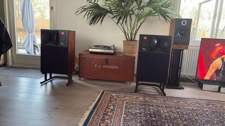 JBL Studio Monitor 4425 Speakers, Audio, Tv en Foto, Luidsprekers, Gebruikt, Front, Rear of Stereo speakers, 120 watt of meer