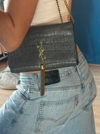 Vintage YSL tas grijs slangenleer, Ophalen of Verzenden, Gebruikt, Grijs, Schoudertasje