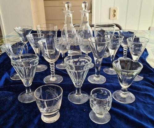Verzameling oude glazen (jaren 30 vorige eeuw), Antiek en Kunst, Antiek | Glas en Kristal, Ophalen