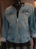 Mosquito jeans jack accenten van kraaltjes steentjes maat L, Kleding | Dames, Jasje, Blauw, Maat 42/44 (L), Zo goed als nieuw