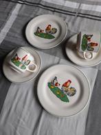 Kinderservies - 2x Ontbijtsetje Kippen. Stevig en mooi., Ophalen of Verzenden, Zo goed als nieuw, Overige stijlen, Kop(pen) en/of Schotel(s)