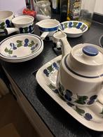 Rostand Servies met blauwe bessen, Gebruikt, Ophalen of Verzenden, Overige stijlen, Aardewerk