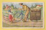 prentbriefkaart met plaatjes van Helmond in de fietstas, 1940 tot 1960, Gelopen, Ophalen of Verzenden, Noord-Brabant