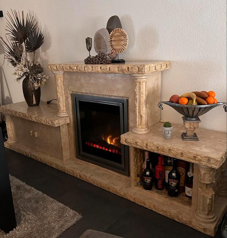 Openhaard meubel,Grote zuil, TV-kast en Salontafel, Huis en Inrichting, Kasten | Televisiemeubels, Zo goed als nieuw, Minder dan 100 cm