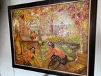Indonesie Olieverf schilderij vrouwen in tuin Bali Balinese, Ophalen