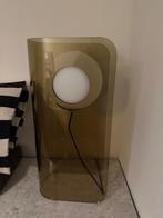 Ballon LAMP, Belgian 1970's smoked perspex with a ball light, Huis en Inrichting, Lampen | Tafellampen, Ophalen, Kunststof, 50 tot 75 cm