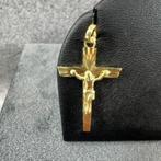 Gouden hanger | 14K | 0,98 gr | kruis corpus | 386295, Ophalen of Verzenden, Zo goed als nieuw, Kruis of Symbool, Goud