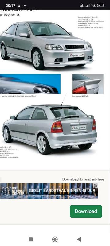 Astra g Irmscher spoiler beschikbaar voor biedingen