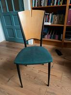 4 Elegant gedesignde gestoffeerde eetkamerstoelen, Huis en Inrichting, Ophalen, Gebruikt, Metaal, Jaren 70 design