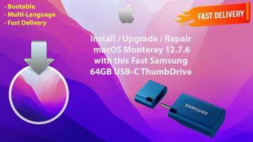 Installeer macOS Monterey 12.7.6 via USB-C / 3.1 Stick 64GB beschikbaar voor biedingen