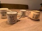 Set van 4 Gusta mokken met leuke teksten, Ophalen of Verzenden, Zo goed als nieuw
