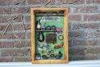 Wandkast met diarama ,oldtimer | Houten sleutelkast ,, Ophalen of Verzenden