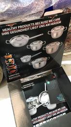 Geheel nieuwe oerdegelijke pannenset., Ophalen of Verzenden, Zo goed als nieuw, Rvs, Pannenset
