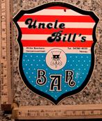 Vintage sticker Uncle Bill's Bar Venray strip Amerika vlag, Ophalen of Verzenden, Zo goed als nieuw