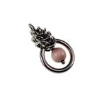 30mm Paarse Kattenoog Kristal Hanger Dames Gepolijst RVS, Overige materialen, Birgitta-Gracht 33, 6465 EL Kerkrade, Nederland