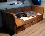 Steigerhouten Bed - Stoer en Uniek!, Ophalen, Gebruikt, 90 cm, Eenpersoons