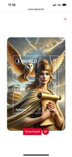 Crypto postzegel Athena / stamp Geel, Eén persoon, Cadeaubon