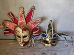 Set Venetiaans jester / jokermasker / carnaval, Carnaval, ., Ophalen of Verzenden, Accessoires