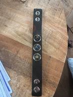 Noosa Armband met Drukkers, Bruin, Leer, Ophalen of Verzenden, Zo goed als nieuw
