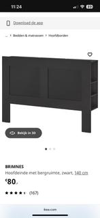 Brimnes hoofdbord / hoofeind zwart 140, Ophalen, Gebruikt, Zwart, 140 cm