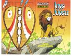 KING OF THE JUNGLE - VERZAMELBLAD MET 4 KAUWGOM PLAATJES, Verzamelen, Zo goed als nieuw, Verzenden
